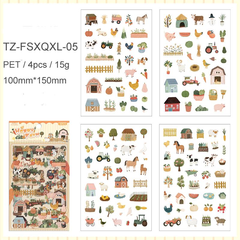 A Fleeting Pleasure Series Cute Life Landscape PET Sticker Creative DIY Journal Material Collage Scrapbooking Stationery
