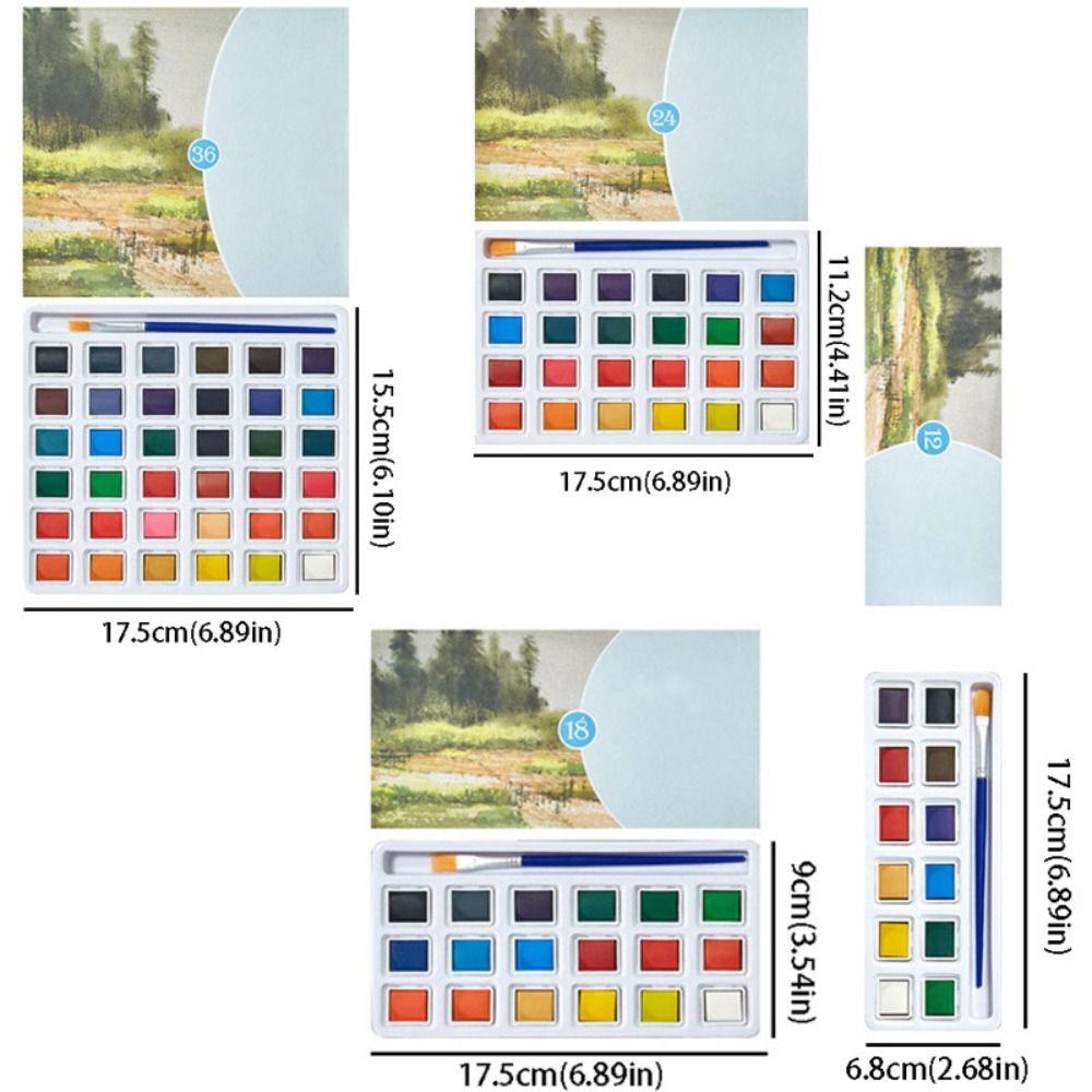 Solid Watercolor Water Color Pigment Kit Portable Artist Watercolor Paint For Students