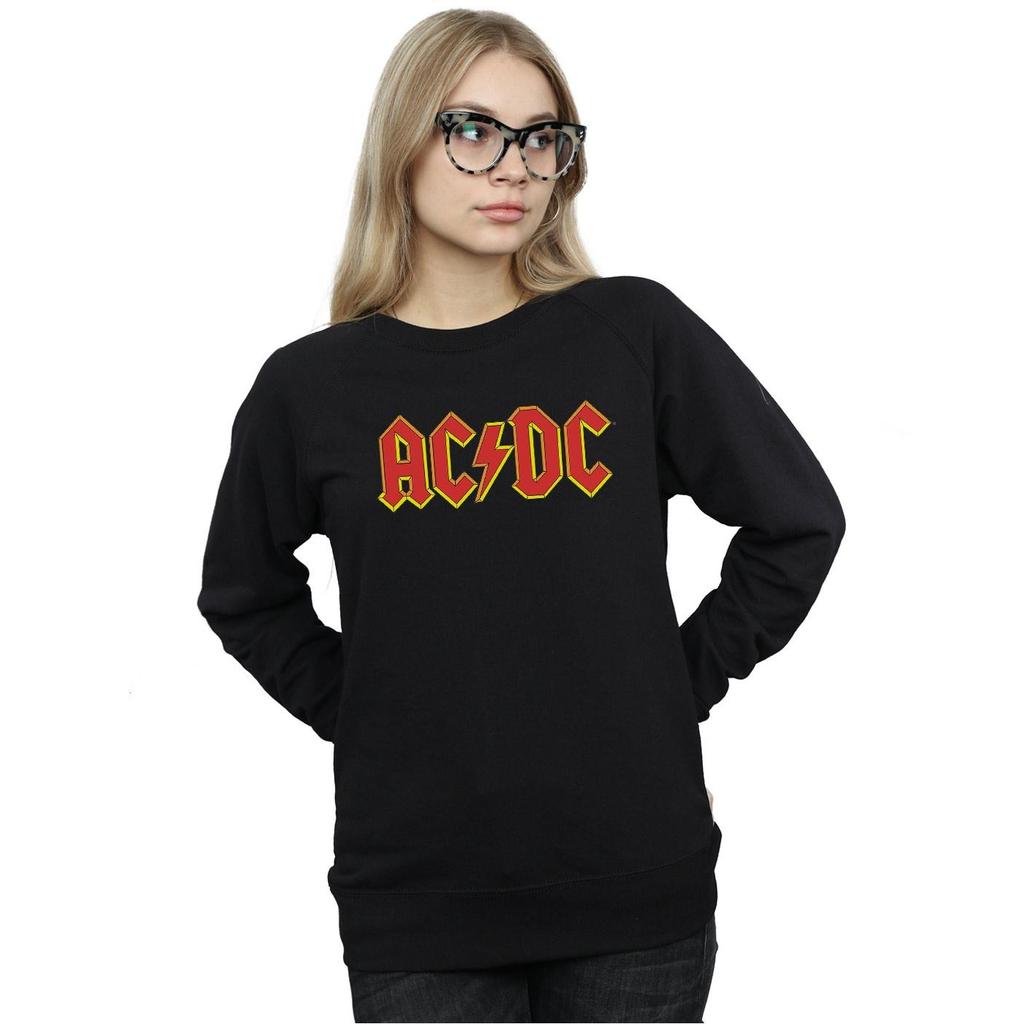 AC/DC Womens/Ladies Red Logo Sweatshirt