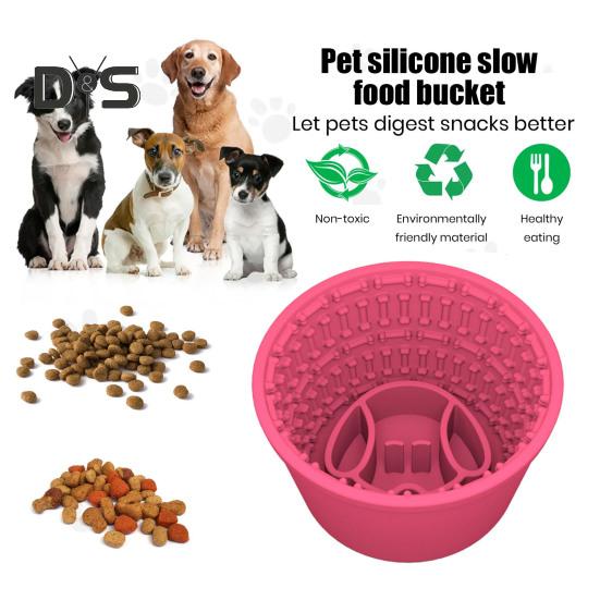 Lecknapf für langsames Fressen von Hunden, Silikon-Leckmatte für Hunde, Leckerli-Spender, Anti-Erstickungsschutz, Napf für langsames Fressen von Haustieren, für kleine, mittelgroße und große Hunderassen