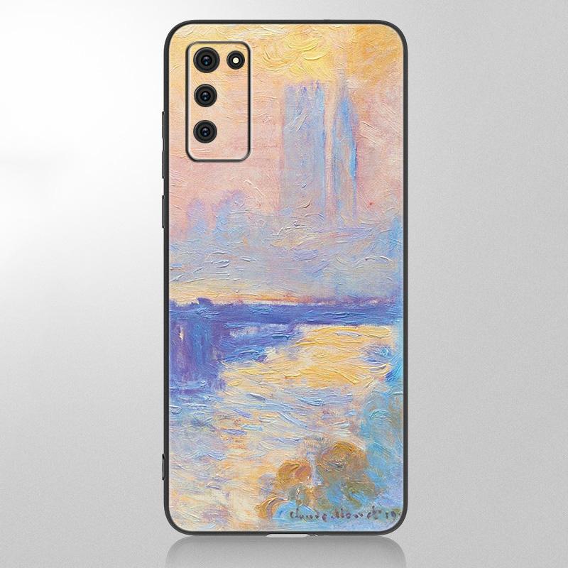 Claude Monet Phone Case For Samsung Galaxy A12 A02S A22 A32 A52 A72 A71 A51 A41 A31 A21 A11 A50 A70 A10S A20S Black Cover