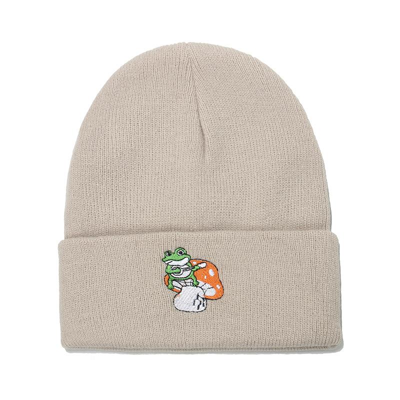Hip Hop Trend Hat Anime Dragon Ball Wukong Wool Hat Autumn and Winter Cartoon Wu Turtle Letter Knitted Hat Men