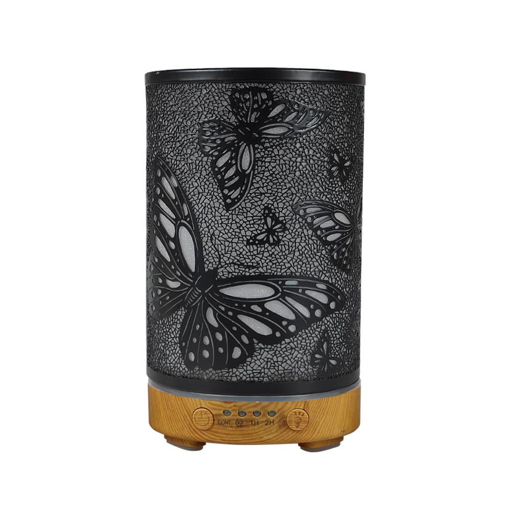 Iron Art Essential Oil Diffuser 100ml Timing Function Ultrasonic Air Humidifier Aroma Diffuser Home Appliance with LED Lights