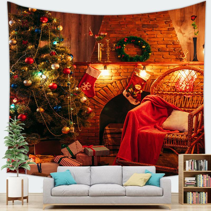 Bedroom Home Interior Christmas Series Tapestry Wall Hanging