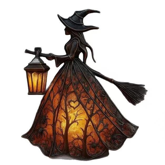 2025 Popular New Fashionable Halloween Home Decor Creative Personality Witch Lantern Home Decor Crafts Gift