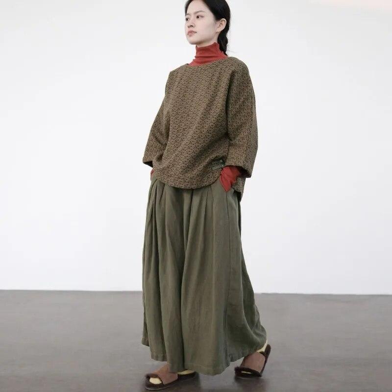 Johnature Damskie parki pulowerowe z nadrukiem kwiatowym, z dekoltem w kształcie litery O, z długim rękawem, zimowe płaszcze oraz bawełniane ciepłe damskie bawełniane parki w stylu vintage