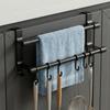 Space-Saving Double Rod Towel Rack Punch-Free Bath Towel Organizer  Toilet Storage