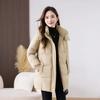 Down Padded Jacket Women's Winter Mid-length Padded Jacket Loose Thick Warm Fashion Padded Jacket Cold-proof Jacket