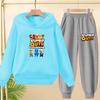 Felpa con cappuccio per bambini 3-12 anni Stampa Anime GUYS Cappotto Affascinante Felpa+Pantaloni Bambini Ragazze Neonato Set Trendy per il Tempo Libero