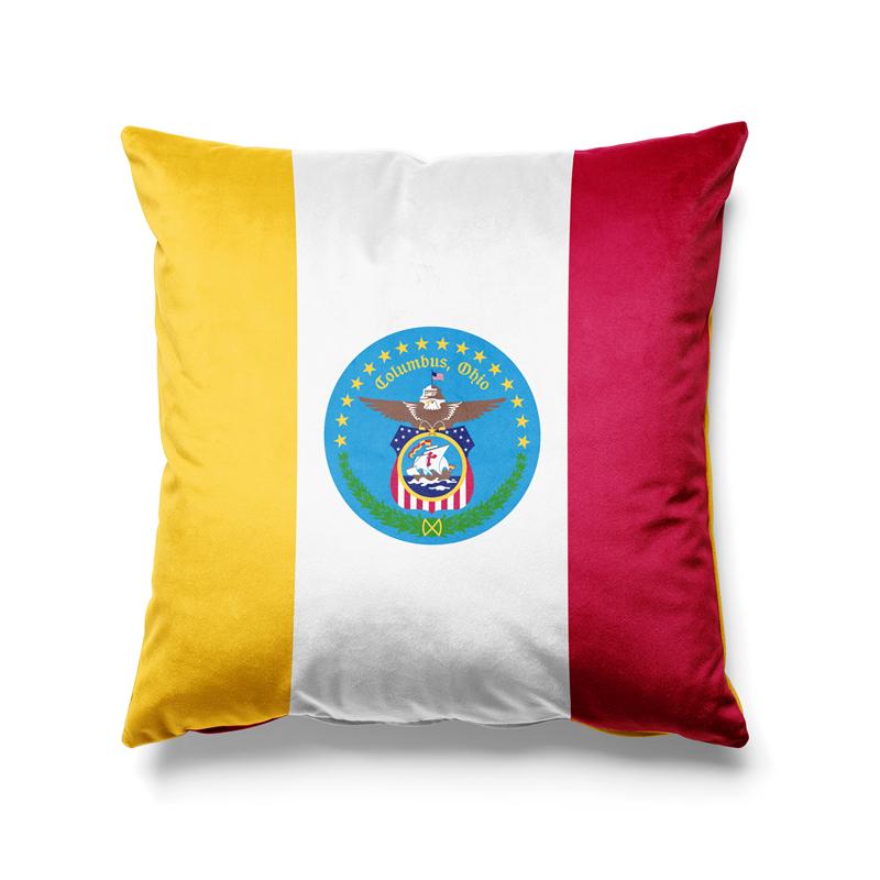 Aertemisi 18'' X 18'' Columbus Ohio Square Throw Pillow Cushion Covers Cases Pillowcases For Sofa 45Cm X 45Cm