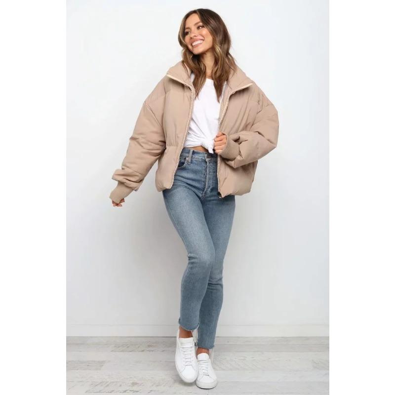 Loose and Slim Warm Bread Jacket, Short and Lazy Style, Down and Cotton Jacket for Winter