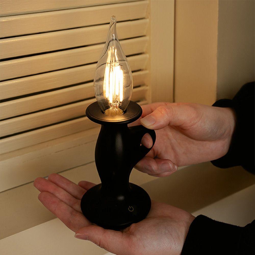 Touch Control Candle Shape Light Romantic LED Atmosphere Lamp Minimalist Bedside Lamp  Bar Counter