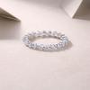 Factory Price Jewelry  Thin Moissanite Rings Women Rhodium Plated Fine 925 Silver Rings Gemstone Eternity Rings
