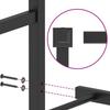Metal Bed Frame with Headboard and Footboard Black 150x200 Cm