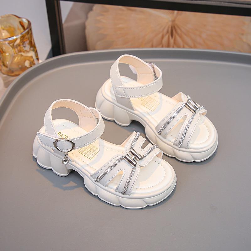 Cool Girl Sandals | Hook & Loop Open-Toe Casual Sport Sandals Fashionable Soft Kids Shoes Elegant Children's Shoes