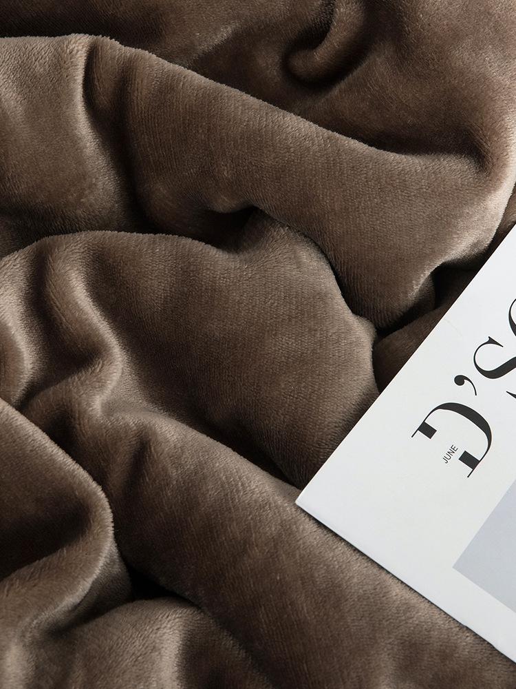 Xianci Double-Layer Lambswool Coral Fleece Throw Blanket for Sofa and Office