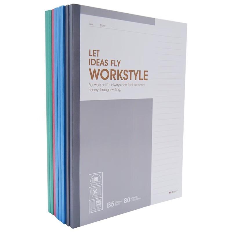 M&G B5 80-Page Glue Bound Notebooks, 8-Pack
