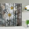 Plant Series Shower Curtain Bathroom Waterproof Polyester Fabric Cloth Curtain Dandelion Flower Print Bathtub Decor With Hooks