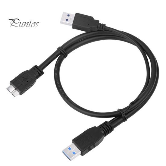 

Кабель-переходник USB 3.0 A на Micro B Шнур питания USB 2.0 для жесткого диска SSD чёрный