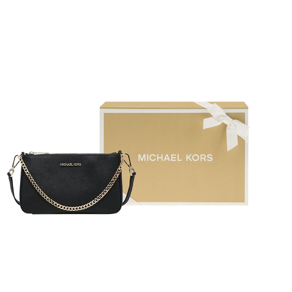 New MICHAEL KORS Jet Set Cow Leather Shoulder Bag Crossbody Bag Women's Black 35S0GTVU6L-BLACK