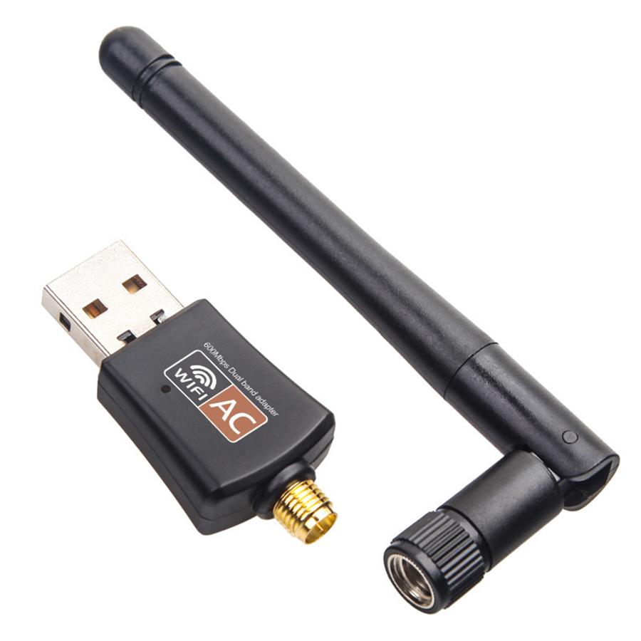 

600Mbps USB Wifi Adapter Dual Band 2.4G/5.8G Antenna Wireless Network Dongle New