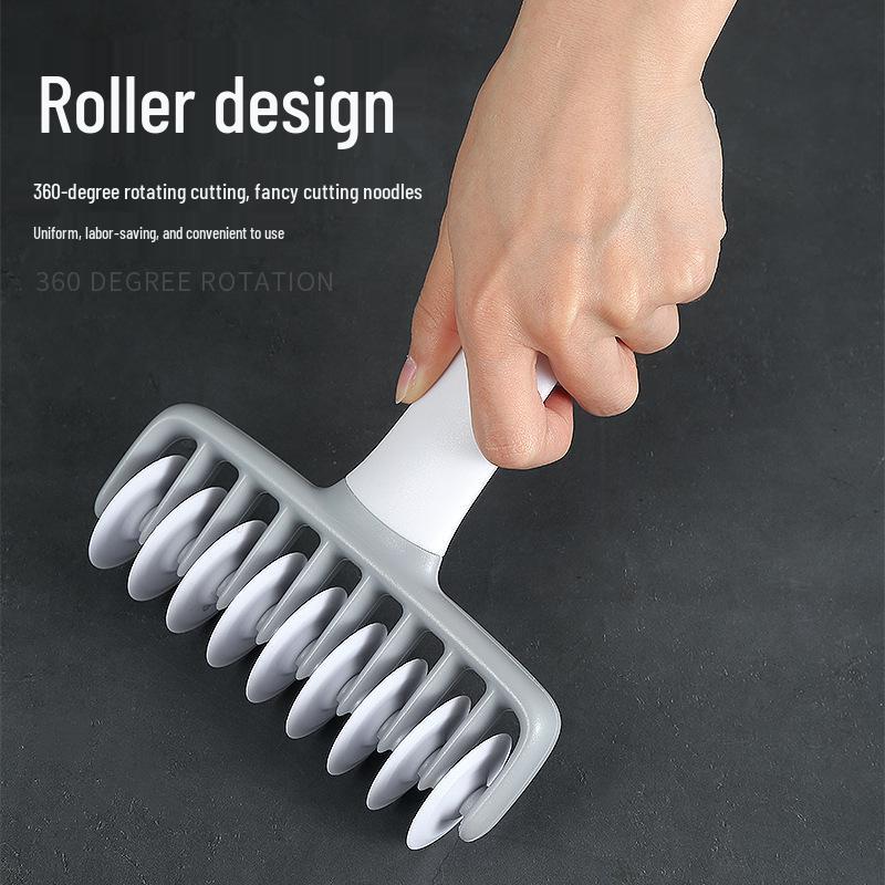 PP Rolling Pin Needle & Pizza Cutter: Creative Noodle & Flower Perforator, Roller Knife, and Baking Tool