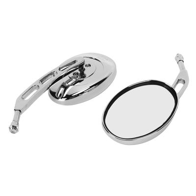 2 pezzi 10 mm Specchietti Retrovisori Laterali Moto Sinistro Destro Visione Chiara Universali Cromati Sostituzione per Suzuki