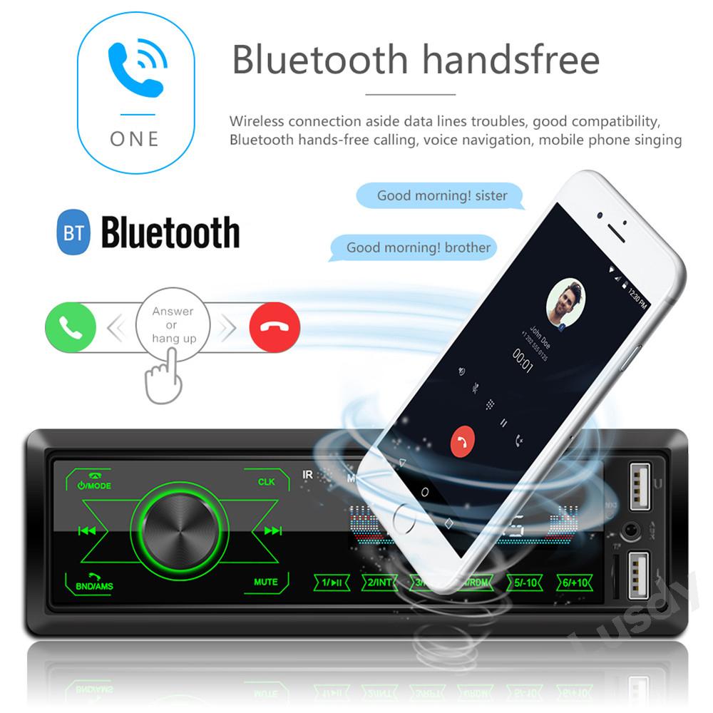 12V/24V 1Din Stereo Car MP3 Player FM Radio Bluetooth Car Audio Receivers APP Remote Control AUX TF USB 3.1A Quick Charge