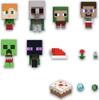 Mattel Minecraft Mob Kopf Mini Adventskalender mit 24 Überraschungs-Actionfiguren & Zubehör, Inklusive Steve/Weihnachtsgeschenk