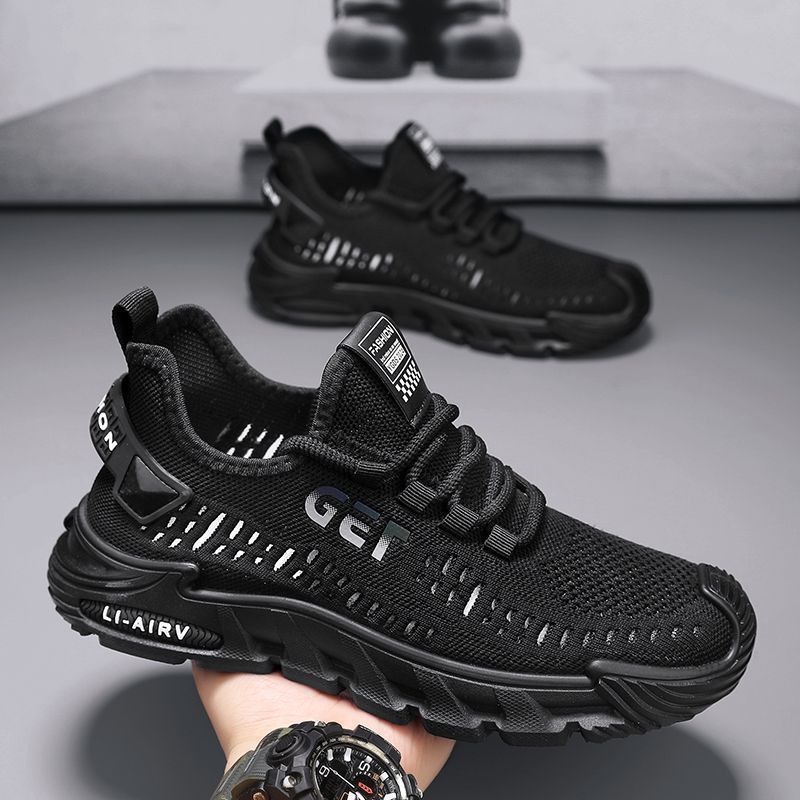 Large Size Spring and Summer Breathable Mesh Shoes Versatile Sports Shoes Soft Sole Casual Driving Men's Shoes Running Casual Board Shoes