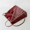 WTEMPO Solid Color Luxury Patent Leather Tote Bags Female Large Capacity Shoulder Bag Advanced Lady Top-handle Bag Shopping Bag Undearm Bag