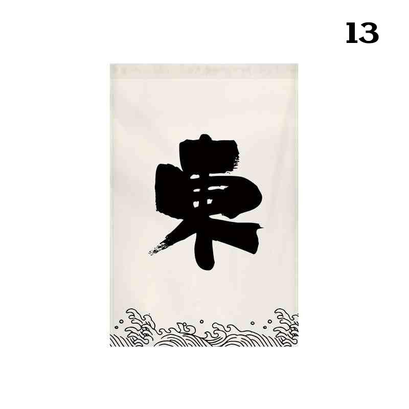 Japanese Style Door Head Half-curtain Kitchen Partition Cuisine Izakaya Sashimi Seafood Bistro Restaurant Decor Short Curtains