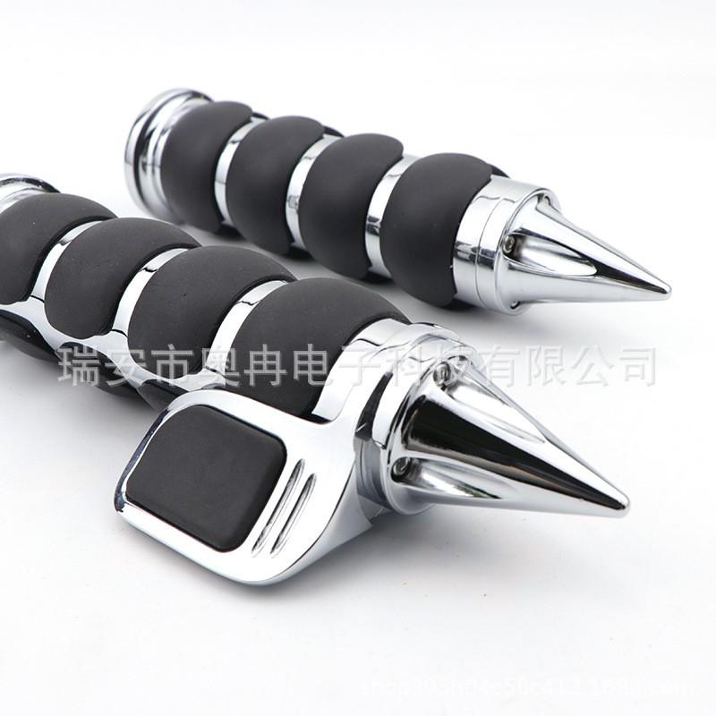 Vintage Harley Style Handlebar Grips Zinc Alloy Tip Caps 25mm 22mm Universal Motorcycle Accessories