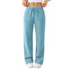 Women's Wide Leg Track Pants Fleece Lined Loose Straight Casual Pants  Sports Jogger Pants With Pockets