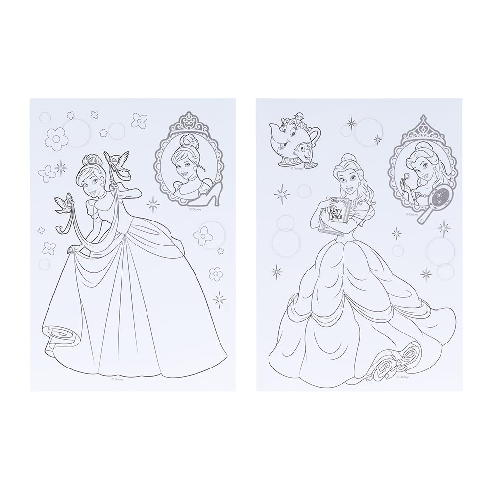 Stationery Disney Coloring Book Stickers Color and Decorate Disney Princess 7352429A Sun-Star & - -