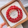 Retro Natural Chalcedony Gypsy Design Sense Multi-Circle Bracelet Bracelet