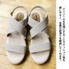 Heel Rubber Fit Sandals Relax Sandals M Black [Sesto] 3.5cm Women's AHS7901-BLK-M