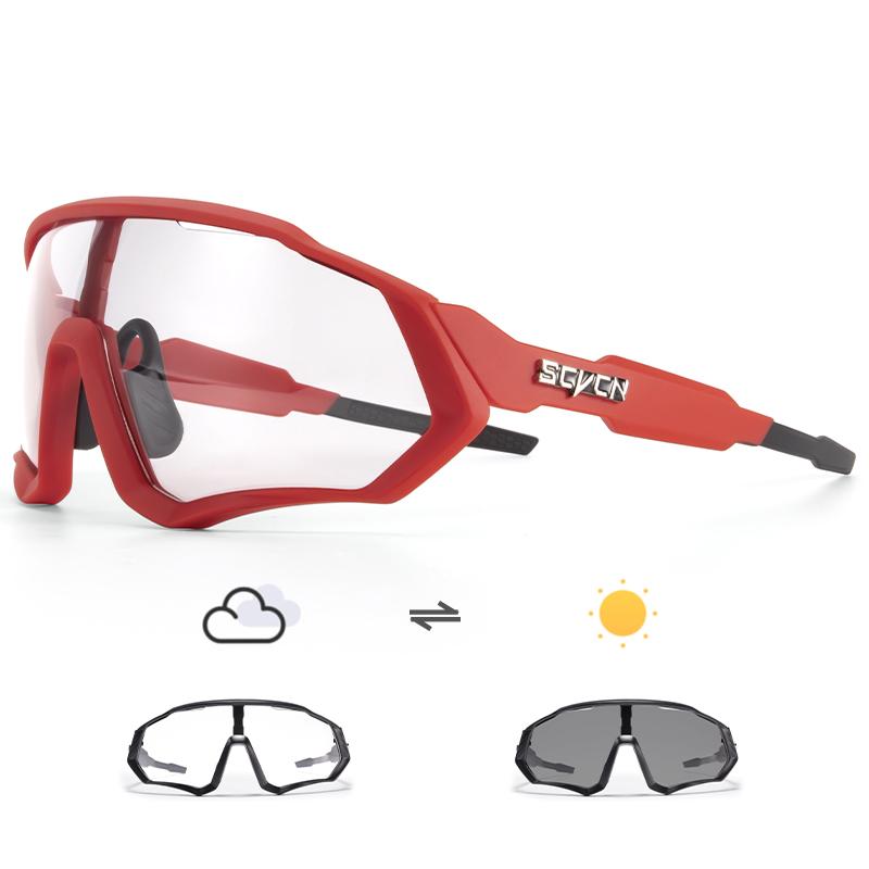 Scvcn Photochrome Radbrille Coole Fahrradsonnenbrille Sport Fahrradbrille Mountain Cycl Goggles UV400 MTB Road Herren Fahren