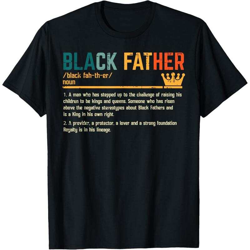 Fathers Day Black Father Definition African American Dad Unisex T-Shirt S
