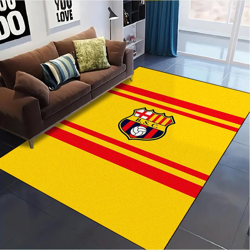 Tappeto Barcelona SC per Soggiorno Camera da Letto Casa Decorazione Divano, Tappetino Antiscivolo per Giochi Bambini