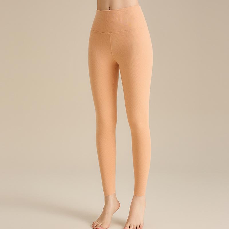 

Высокие женские леггинсы с высокой талией и контролем живота - Подъем бедер, Не сползающие, Плюс бархат для тепла осенью/зимой L