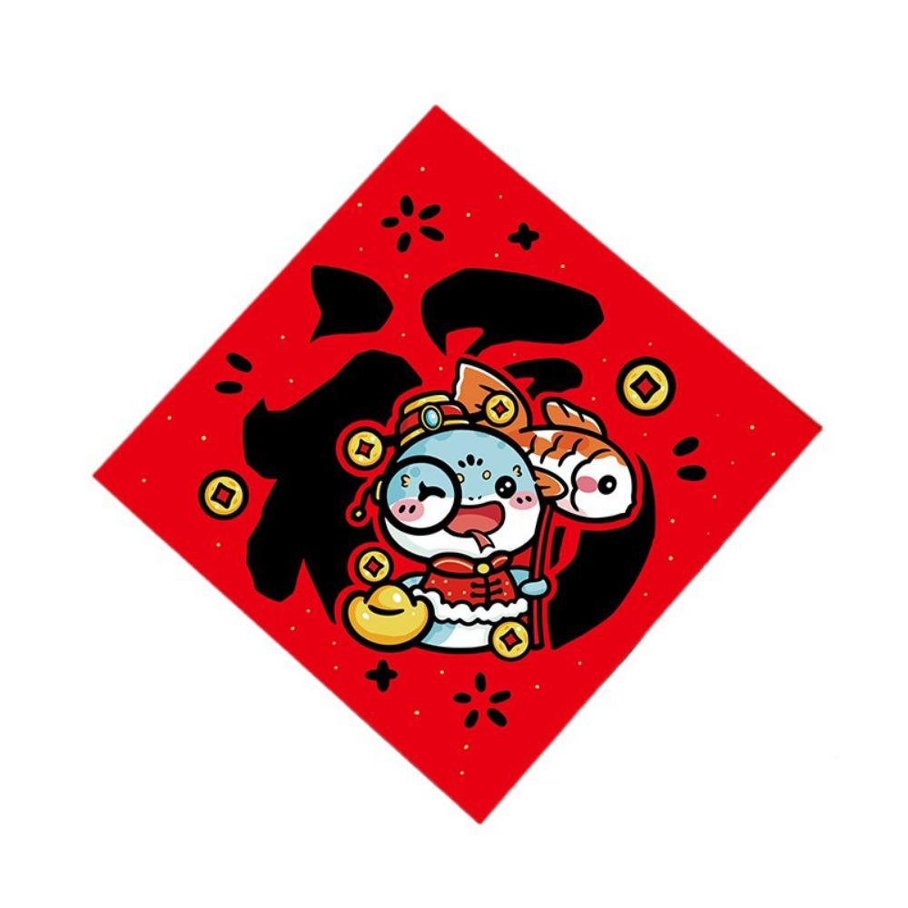 

Cartoon Snake Year Door Stickers Bless Words Lucky Wall Decals For Window Door Wall Style C