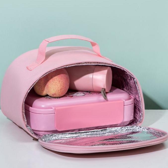 Labubu Thickened Aluminum Foil Bento Bag Student Lunch Box Bag Large-capacity Hand-held Insulated Bag