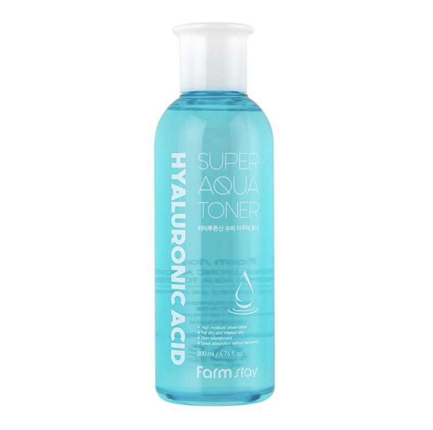 FARM STAY Tonik z kwasem hialuronowym Super Aqua 200ml (3 opcje)