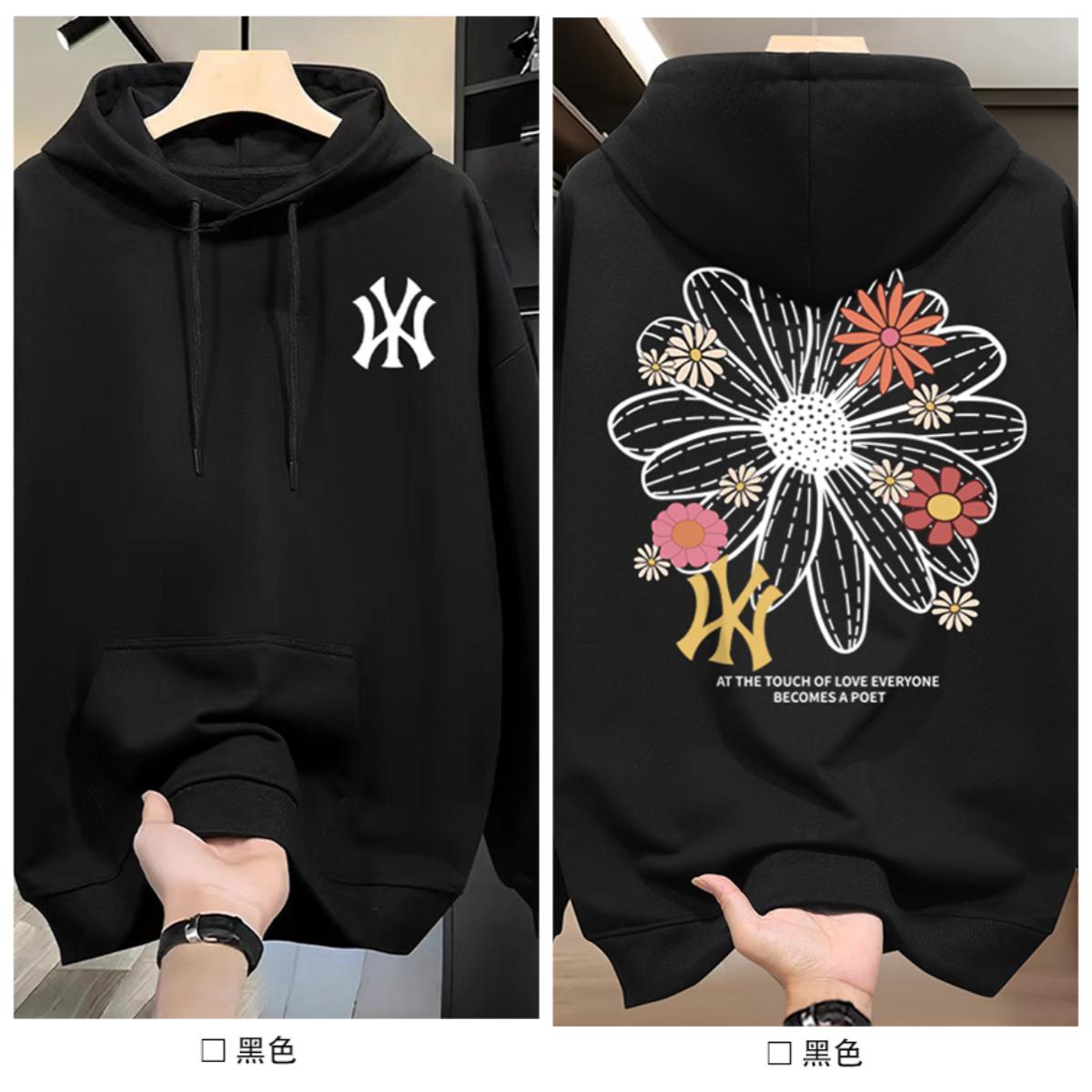 

Hooded sweatshirts for men and women, loose round-neck casual long-sleeved trendy jackets with American prints 3XL