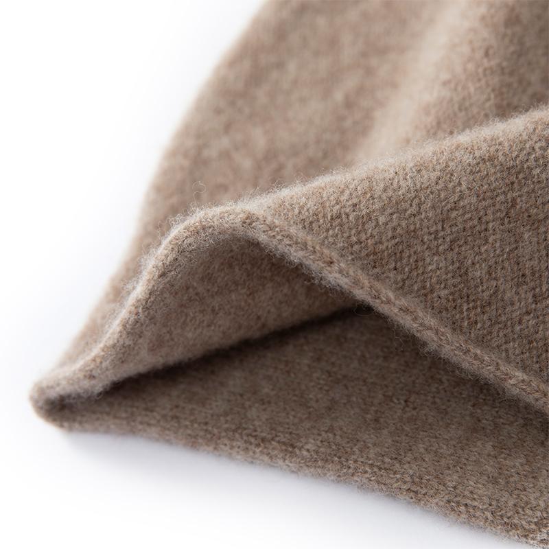 Women's Cashmere Hat Qinghe Cashmere 30% Cashmere 70% Wool Women's Autumn and Winter Cashmere Headscarf Soft and Warm
