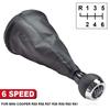 Manual 6 Speed Gear Shift Knob Shifter Lever Chrome + Black Leather Dust Cover For BMW MINI COOPER R55 R56 R57 R58 R59 R60 R61