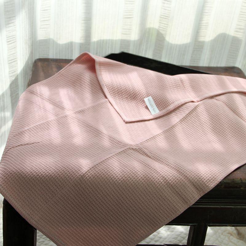 

Вафельное кухонное полотенце из чистого хлопка Хлопковое Минималистичное Однотонное Тканевое Чайное Полотенце Многоцелевая Салфетка Тряпка Накрывочная Ткань Pink one 45x65cm