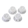 4Pcs Top Hat Knobs Electric Guitar Bass Speed Volume Tone Control Knobs Fits 6mm/0.24in Rotary Shaft Musical Instruments