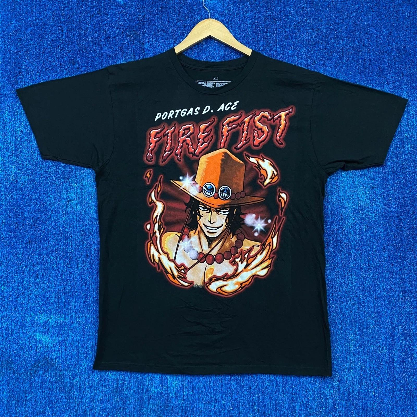 One Piece “Portgas D. Ace Fire Fist” Graphic Anime T-Shirt Size XL L